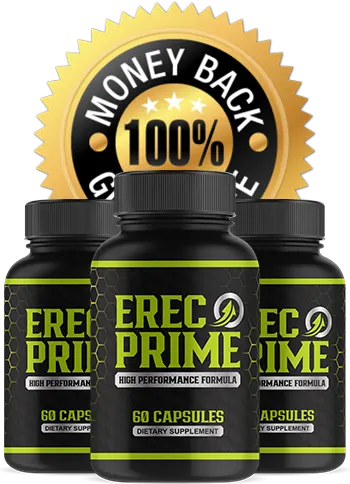 ErecPrime™ Male Performance Formula Capsules — 8 Ingredients Tribulus Terrestris Tongkat Ali Hawthorn Berry — 60 Capsules — Made in USA
